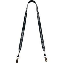 5/8 Super Value Lanyard With Double Bulldog Clips