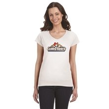 Gildan Ladies Softstlye 4.5 Oz Fitted V - Neck T - Shirt