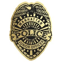 Badge Sticker on Roll Police 2 3/8 x 3 1/16 Foil Papers Roll of 1000