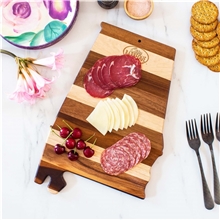 Rock Branch(R) Shiplap Series Alabama State Shaped Wood Serving and Cutting Board