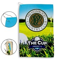 The Eagle Full - Color Waffle Weave Golf Towel