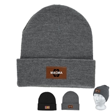 TIBURON Fashion and Performance Knit Cuffed Beanie with Patch