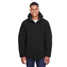 North End Mens Glacier Insulated Three - Layer Fleece Bonded Soft Shell Jacket with Detachable Hood