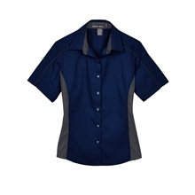 North End Ladies Fuse Colorblock Twill Shirt