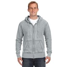 J America Adult Vintage Zen Full - Zip Fleece Hooded Sweatshirt