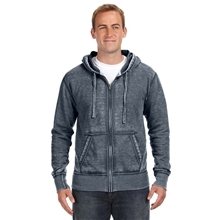 J America Adult Vintage Zen Full - Zip Fleece Hooded Sweatshirt