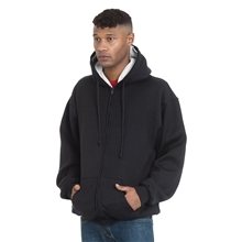 Bayside Adult Super Heavy Thermal - Lined Full - Zip Hooded Sweatshirt
