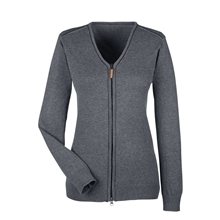 Devon Jones Ladies Manchester Fully - Fashioned Full - Zip Cardigan Sweater