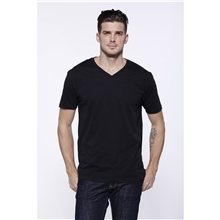 StarTee Mens CVC V - Neck T - Shirt