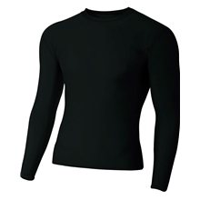 A4 Adult Polyester Spandex Long Sleeve Compression T - Shirt