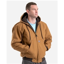 Berne Mens Tall Highland Washed Cotton Duck Hooded Jacket