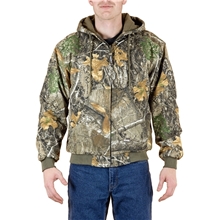 Berne Mens Tall Highland Washed Cotton Duck Hooded Jacket