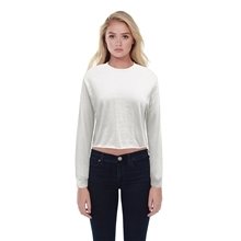StarTee Ladies Long - Sleeve Crop Boyfriend T - Shirt