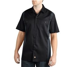 Dickies Mens Two - Tone Short - Sleeve Work Shirt