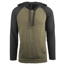 Burnside Adult Raglan Sleeve Striped Jersey Hooded T - Shirt