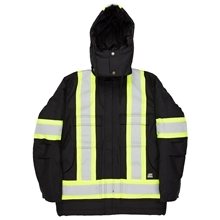 Berne Mens Safety Striped Arctic Insulated Chore Coat