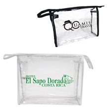 Zippered Clear Cosmetic Toiletry Pouch