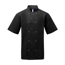 Artisan Collection by Reprime Unisex Studded Front Short - Sleeve Chefs Jacket