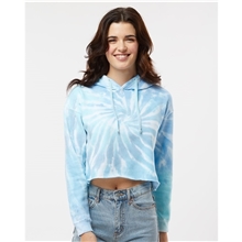 Colortone - Womens Tie - Dyed Crop Hooded Sweatshirt