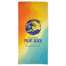 Silk Touch Beach Blanket / Towel 30 x 60 360GSM Poly / Cotton - Full Color