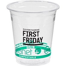 7oz Compostable PLA Cup - Eco Branded (Planet)