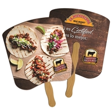 Bread Slice Hand Fan Full Color (2 Sides) - Paper Products