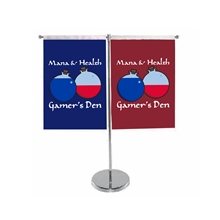 Double Vertical Style Table Top Flag
