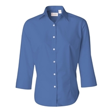 Van Heusen Ladies 3/4- Sleeve Baby Twill Shirt