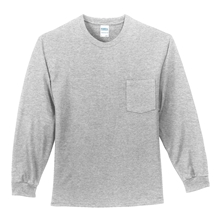 Port Company Long Sleeve Essential T - Shirt with Pocket