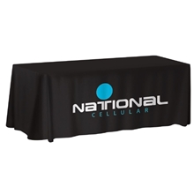 6- ft. Non - Fitted Front Print Only Table Cover (With Stock Fabric Color)
