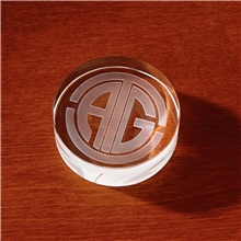 3D Crystal Circle Paperweight