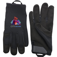 Synthetic Leather Palm Fingertip Gloves