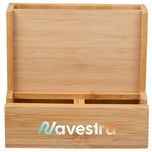 FSC(R) Bamboo Photo Frame Desktop Organizer