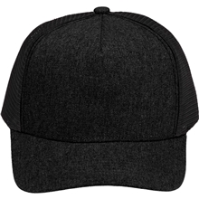 Recycled Cotton Canvas 5 Panel Mesh Back Ballcap