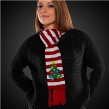 Striped Christmas Tree LED Scarf