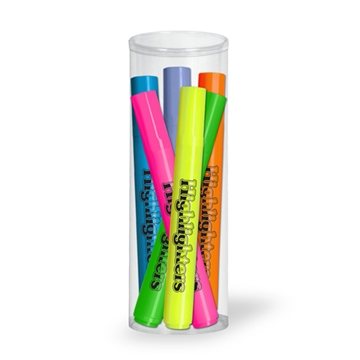 Broadline Fluorescent Highlighters 6 Pack Tube Set - USA Made