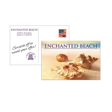 Scratch Off Post Card 4" x 6" Full Color - Paper Products