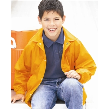 Augusta Drop Ship Youth Lined Nylon Coach's Jacket